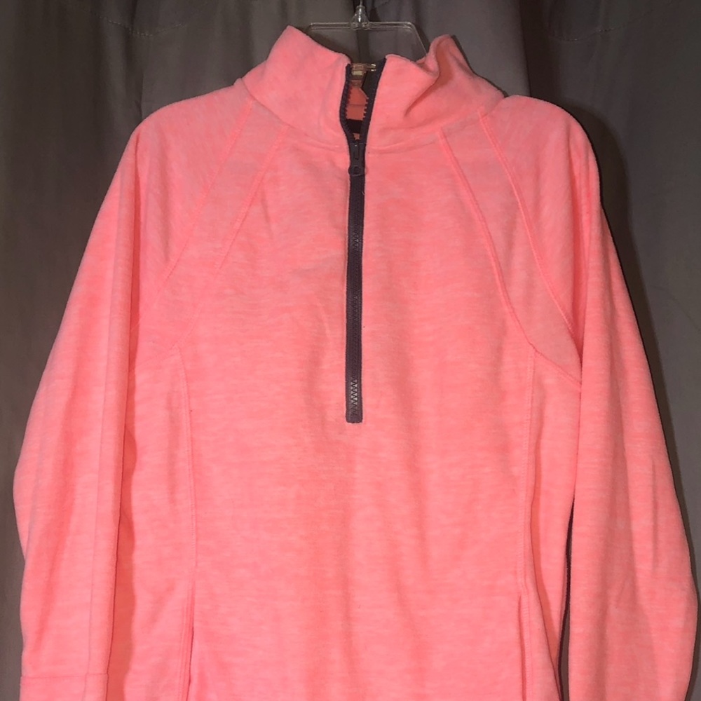 Coral pink (So brand) quarter zip with gray zipper